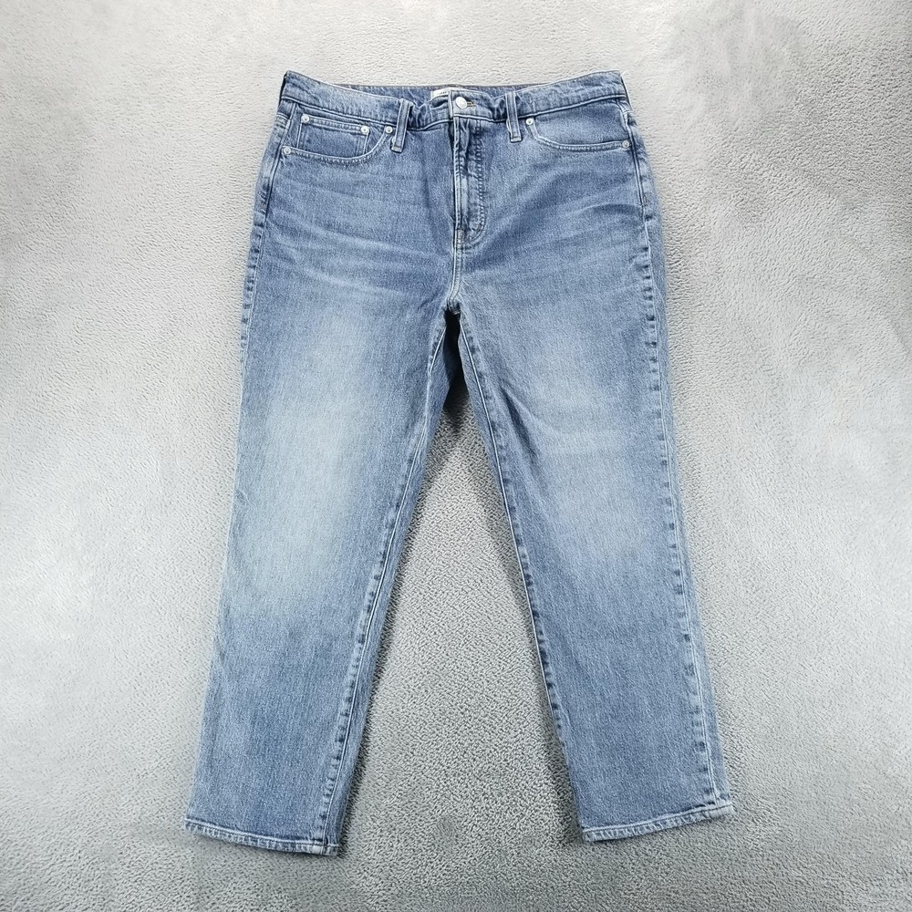 Madewell Straight Leg Jeans in Light Blue Wash